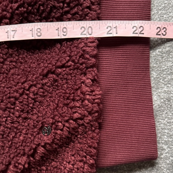Lululemon Warm Restore Oh So Sherpa Pullover 1/2 Zip Up Burgundy Women’s 10 - Picture 13 of 14